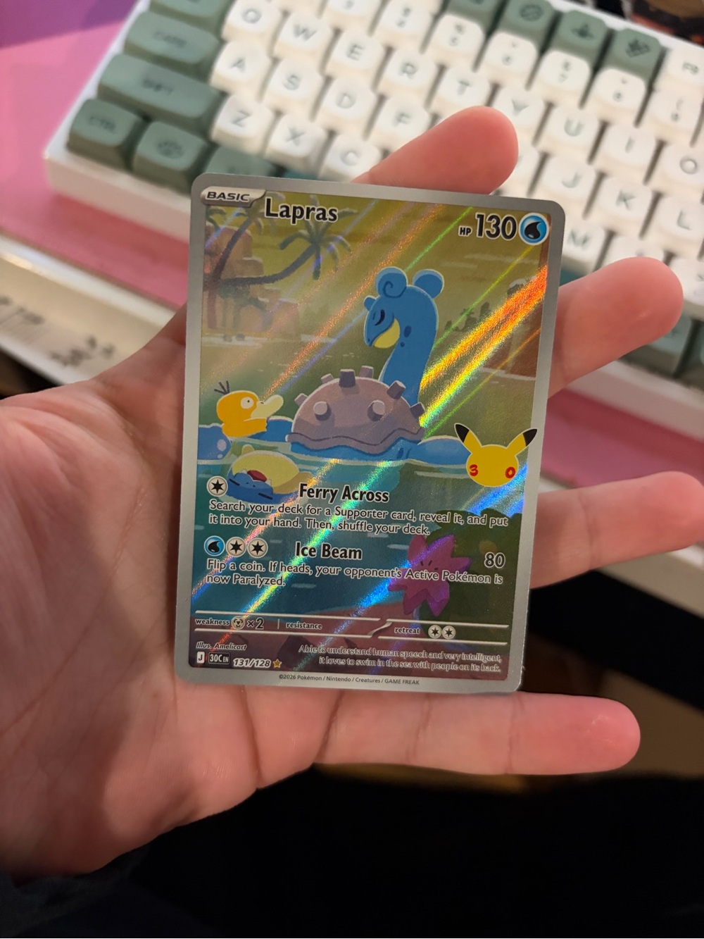 Lapras Holo Card - Blue